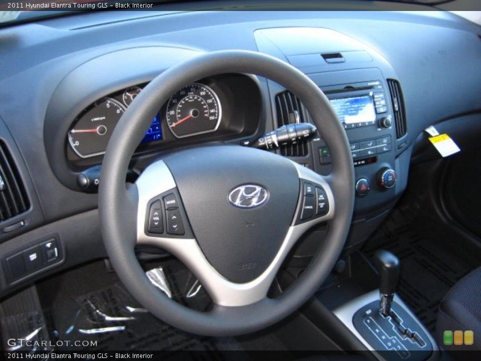 Black Interior Steering Wheel for the 2011 Hyundai Elantra Touring GLS #45048585