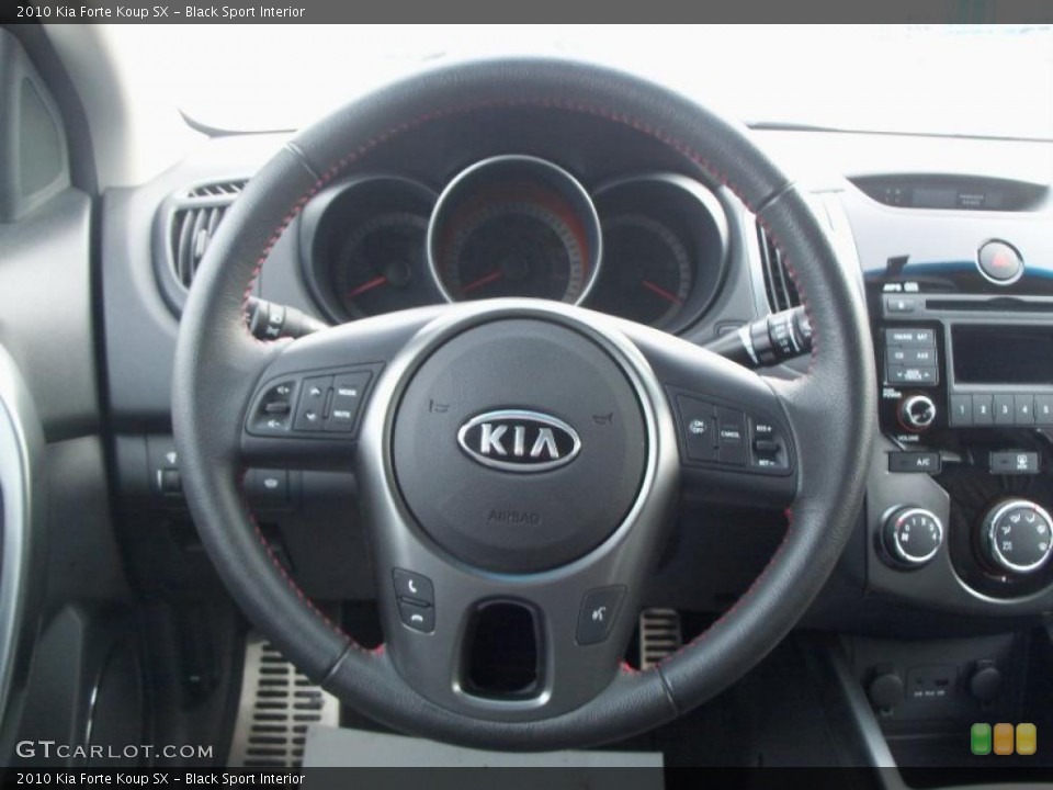 Black Sport Interior Steering Wheel for the 2010 Kia Forte Koup SX #45052935