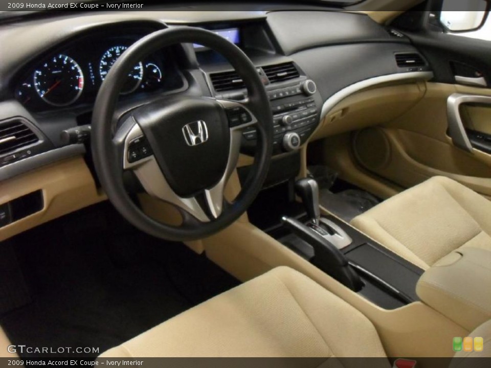 Ivory Interior Prime Interior for the 2009 Honda Accord EX Coupe #45055413