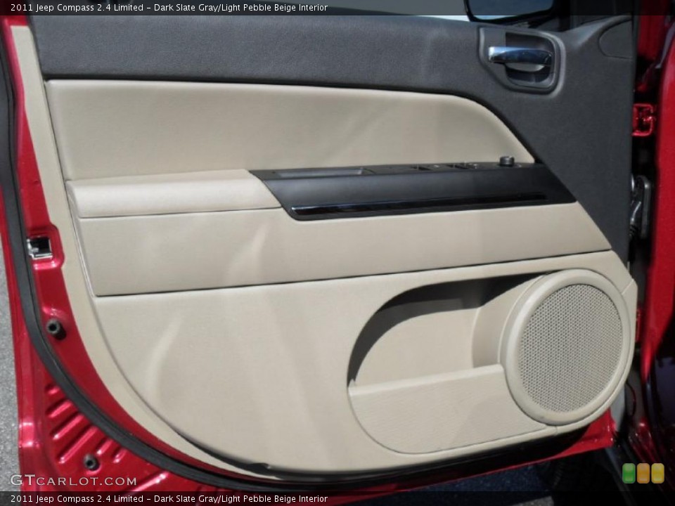 Dark Slate Gray/Light Pebble Beige Interior Door Panel for the 2011 Jeep Compass 2.4 Limited #45055553