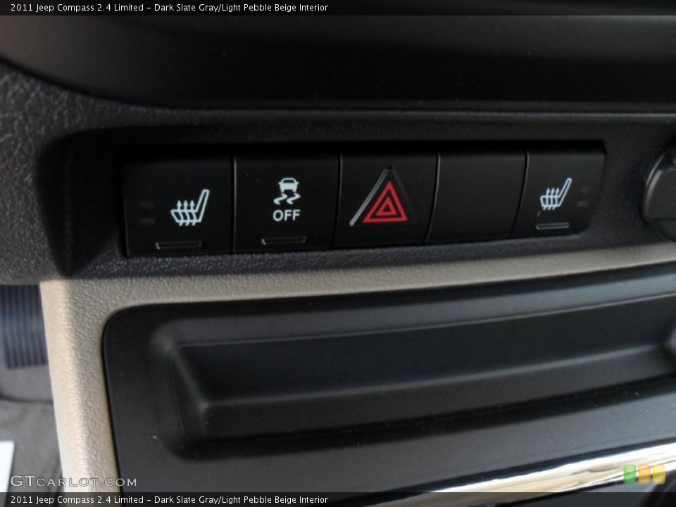 Dark Slate Gray/Light Pebble Beige Interior Controls for the 2011 Jeep Compass 2.4 Limited #45055585