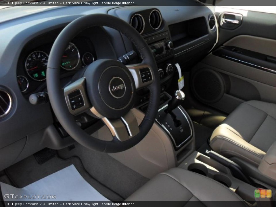 Dark Slate Gray/Light Pebble Beige Interior Prime Interior for the 2011 Jeep Compass 2.4 Limited #45055817