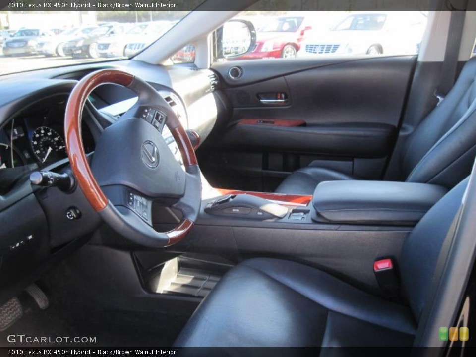 Black/Brown Walnut Interior Photo for the 2010 Lexus RX 450h Hybrid #45056129