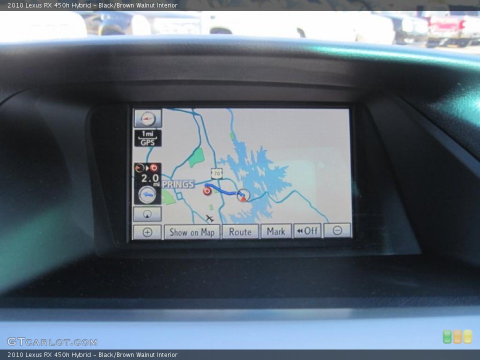Black/Brown Walnut Interior Navigation for the 2010 Lexus RX 450h Hybrid #45056365