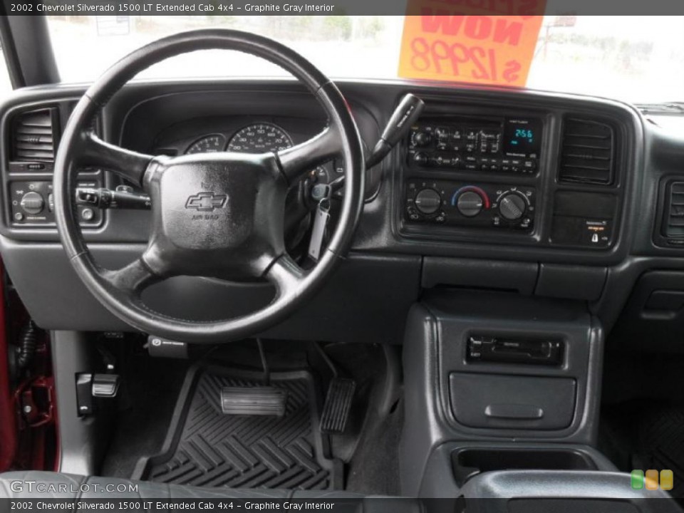 Graphite Gray Interior Dashboard for the 2002 Chevrolet Silverado 1500 LT Extended Cab 4x4 #45059389