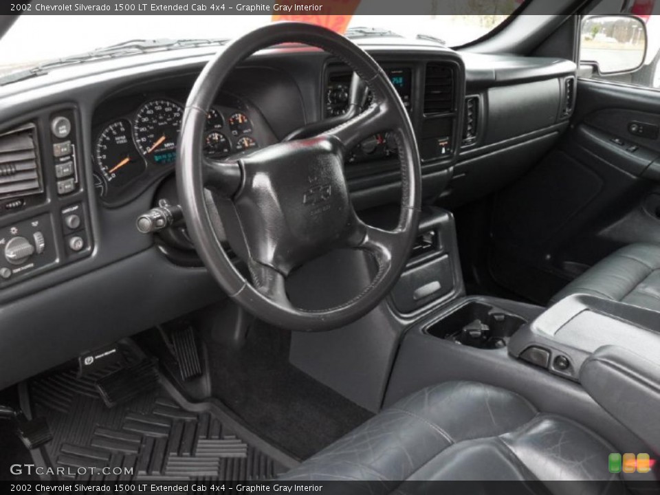 Graphite Gray Interior Prime Interior for the 2002 Chevrolet Silverado 1500 LT Extended Cab 4x4 #45059541