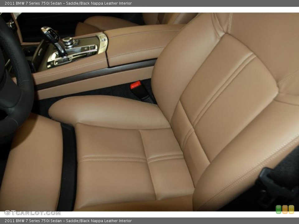 Saddle/Black Nappa Leather Interior Photo for the 2011 BMW 7 Series 750i Sedan #45064493