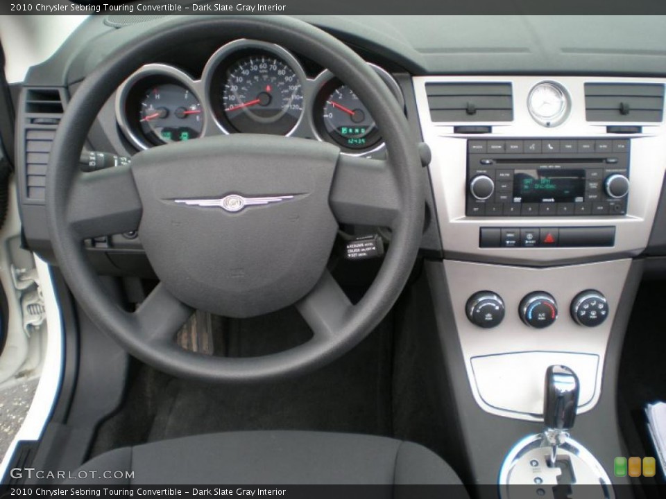 Dark Slate Gray Interior Dashboard for the 2010 Chrysler Sebring Touring Convertible #45064901