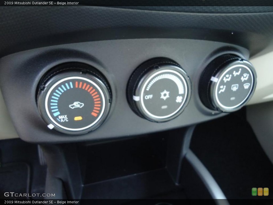 Beige Interior Controls for the 2009 Mitsubishi Outlander SE #45065341