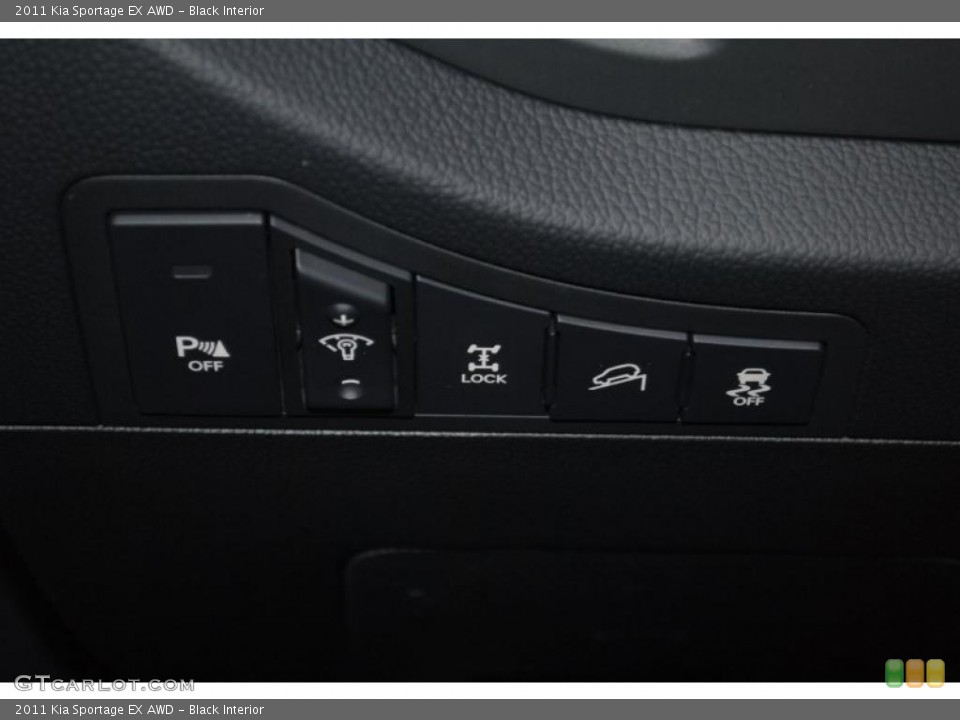 Black Interior Controls for the 2011 Kia Sportage EX AWD #45070173