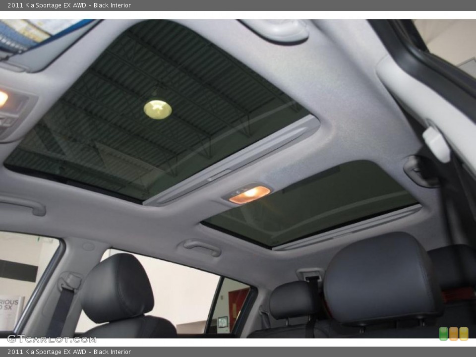 Black Interior Sunroof for the 2011 Kia Sportage EX AWD #45070189