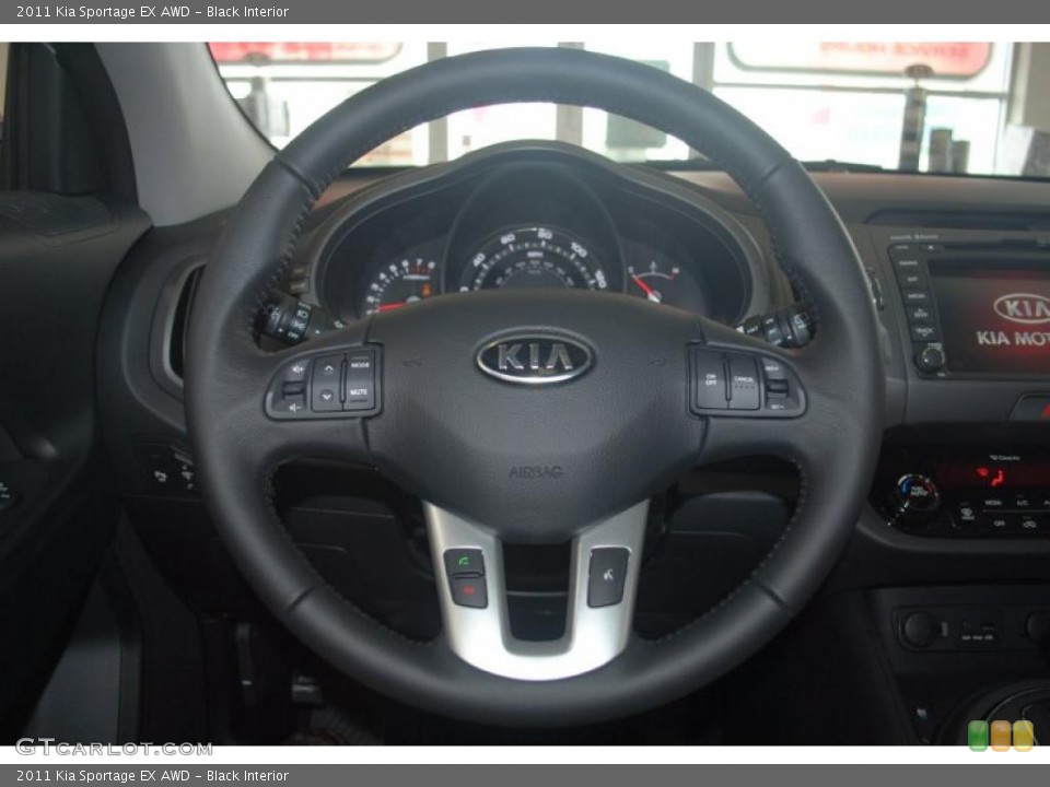 Black Interior Steering Wheel for the 2011 Kia Sportage EX AWD #45070205