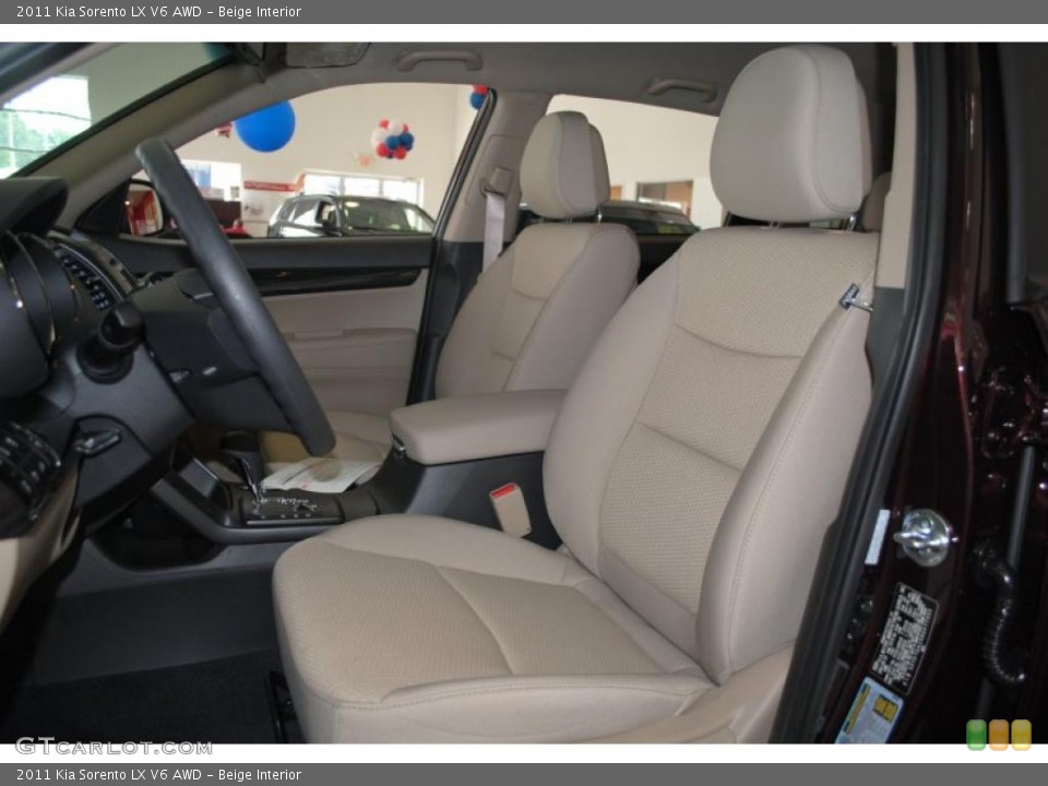 Beige Interior Photo for the 2011 Kia Sorento LX V6 AWD #45073433