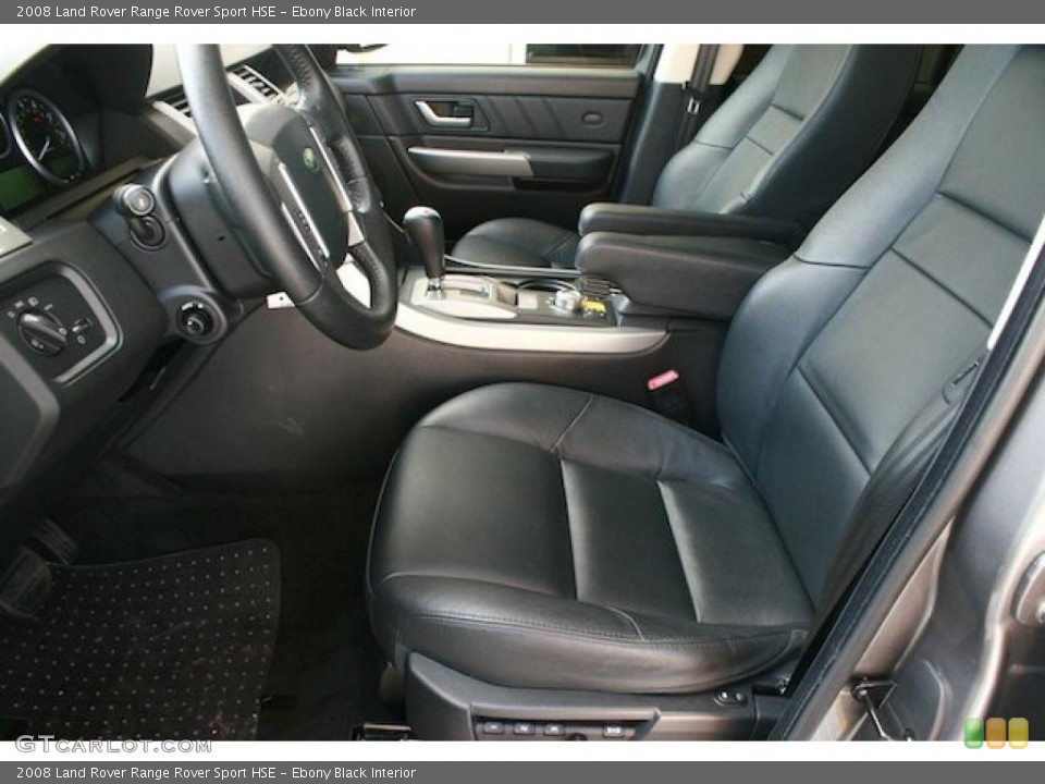 Ebony Black Interior Photo for the 2008 Land Rover Range Rover Sport HSE #45076049