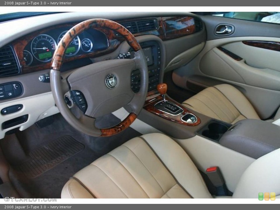 Ivory 2008 Jaguar S-Type Interiors