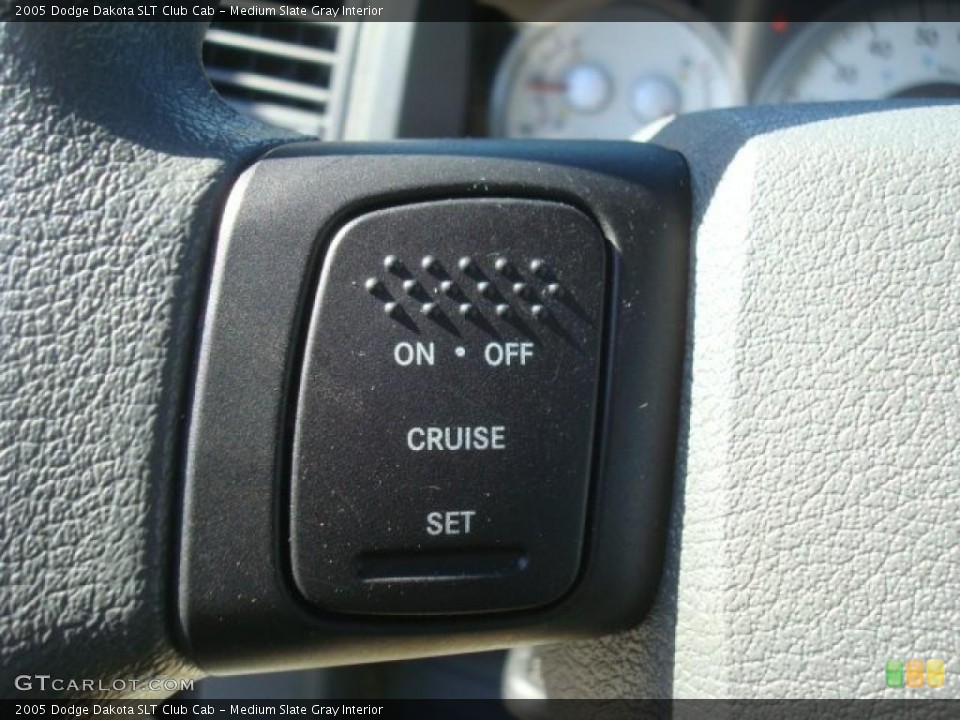 Medium Slate Gray Interior Controls for the 2005 Dodge Dakota SLT Club Cab #45078297