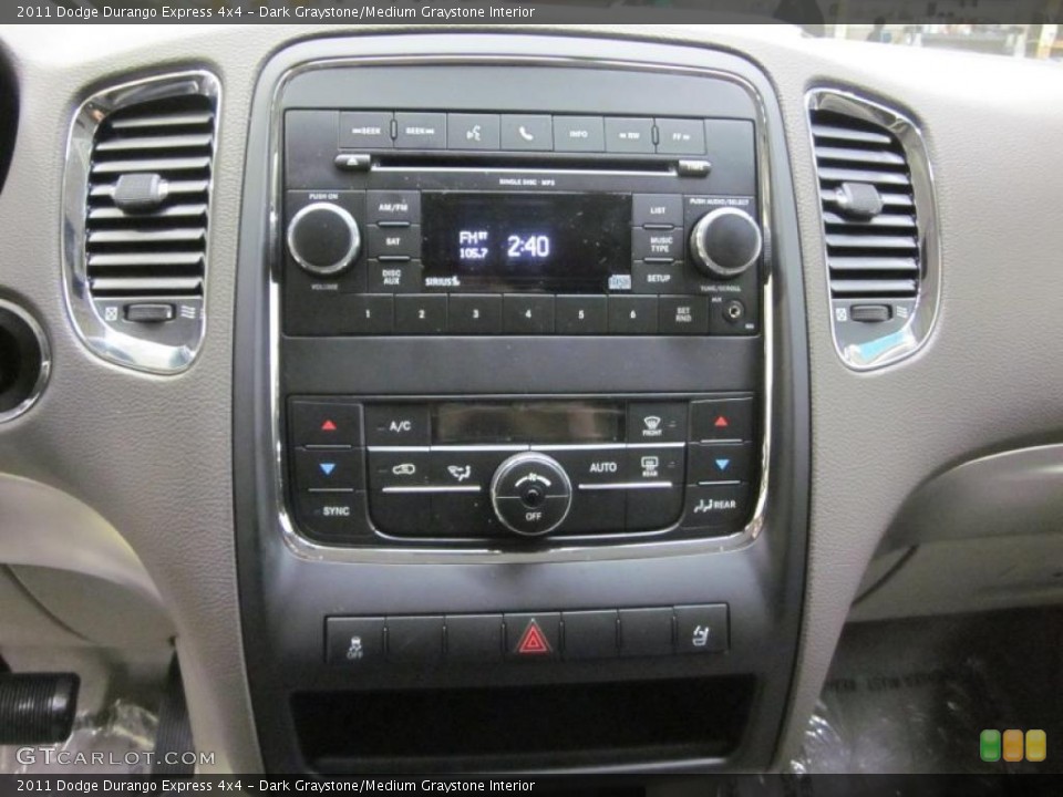 Dark Graystone/Medium Graystone Interior Controls for the 2011 Dodge Durango Express 4x4 #45083531