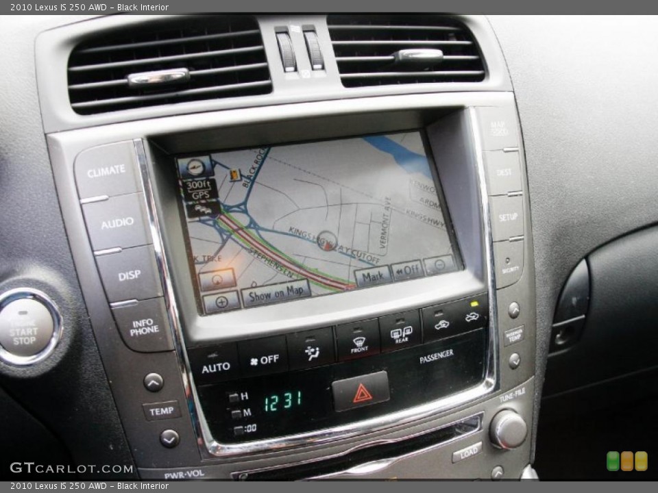 Black Interior Navigation for the 2010 Lexus IS 250 AWD #45085037
