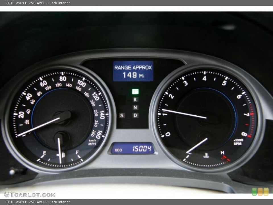 Black Interior Gauges for the 2010 Lexus IS 250 AWD #45085069