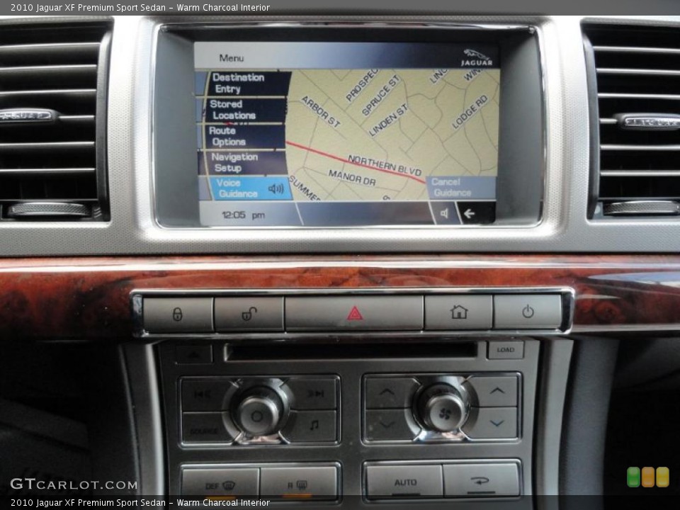 Warm Charcoal Interior Navigation for the 2010 Jaguar XF Premium Sport Sedan #45088725