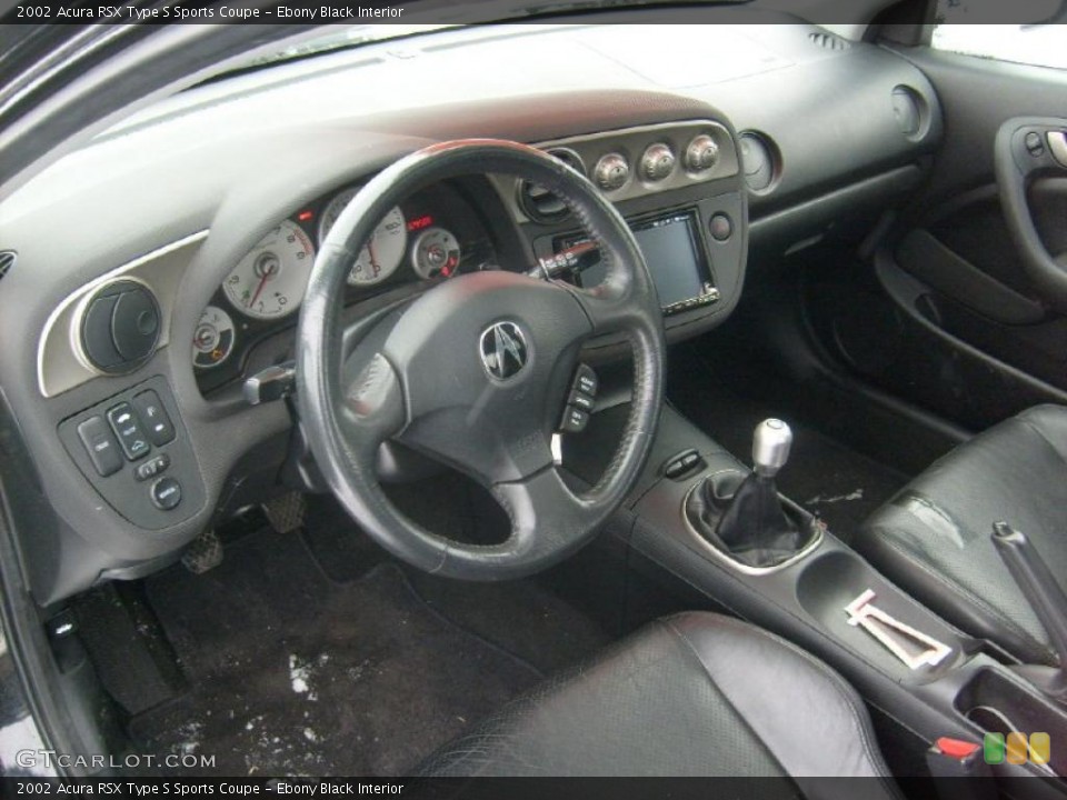 Ebony Black Interior Prime Interior for the 2002 Acura RSX Type S Sports Coupe #45091809