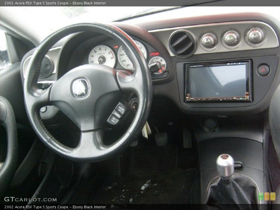 Ebony Black Interior Dashboard for the 2002 Acura RSX Type S Sports Coupe #45091885