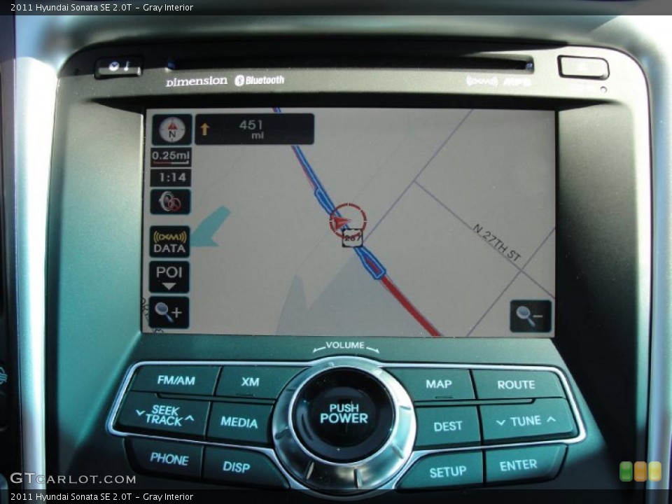 Gray Interior Navigation for the 2011 Hyundai Sonata SE 2.0T #45097919