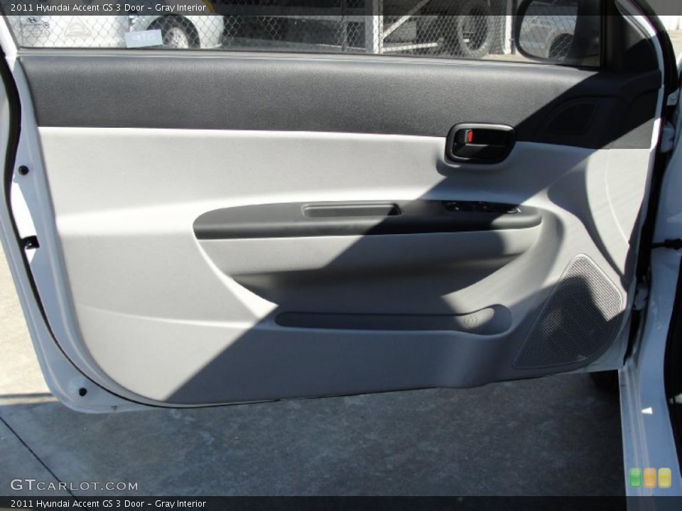 Gray Interior Door Panel for the 2011 Hyundai Accent GS 3 Door #45098246