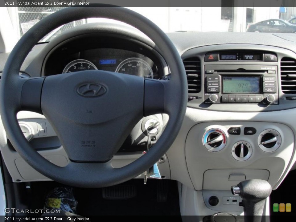 Gray Interior Dashboard for the 2011 Hyundai Accent GS 3 Door #45098302