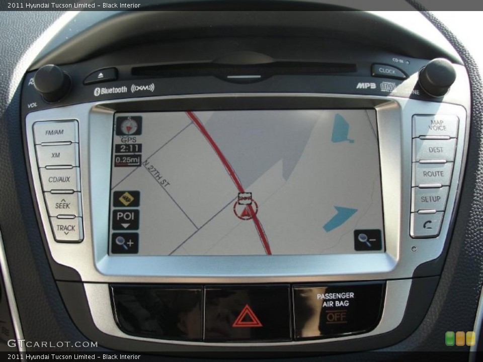 Black Interior Navigation for the 2011 Hyundai Tucson Limited #45100326