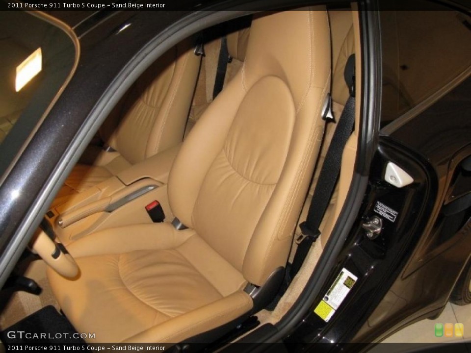 Sand Beige Interior Photo for the 2011 Porsche 911 Turbo S Coupe #45107004