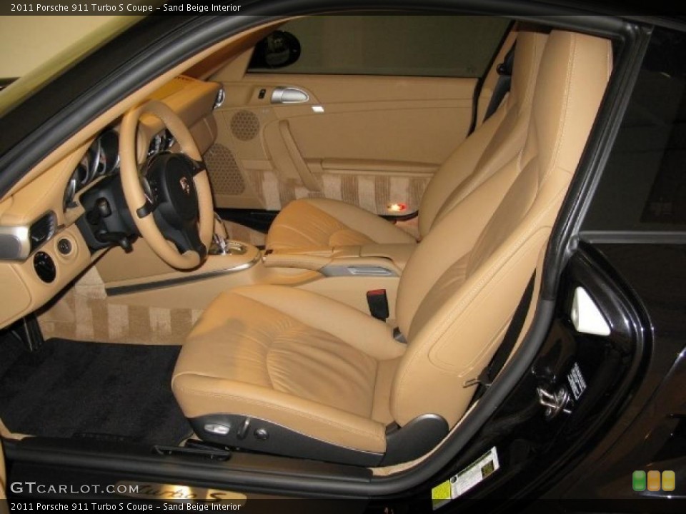 Sand Beige Interior Photo for the 2011 Porsche 911 Turbo S Coupe #45107020