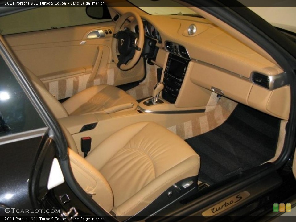 Sand Beige Interior Dashboard for the 2011 Porsche 911 Turbo S Coupe #45107212