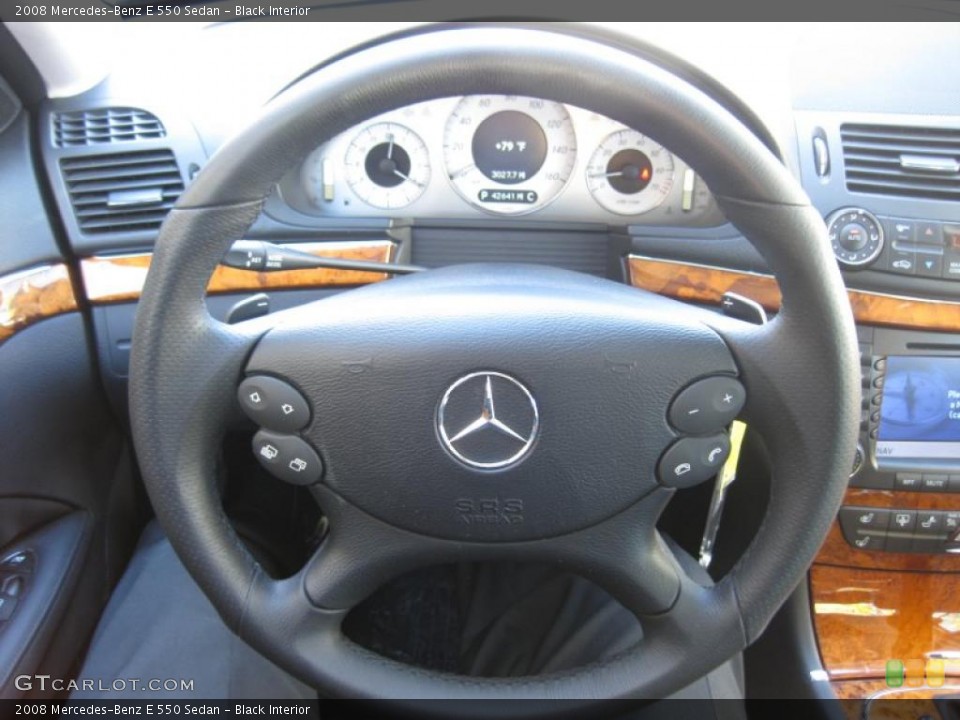 Black Interior Steering Wheel for the 2008 Mercedes-Benz E 550 Sedan #45109440