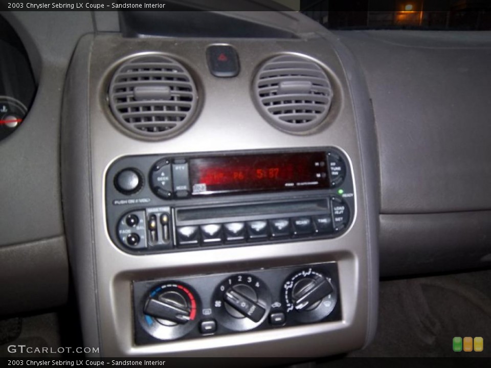 Sandstone Interior Controls for the 2003 Chrysler Sebring LX Coupe #45110064