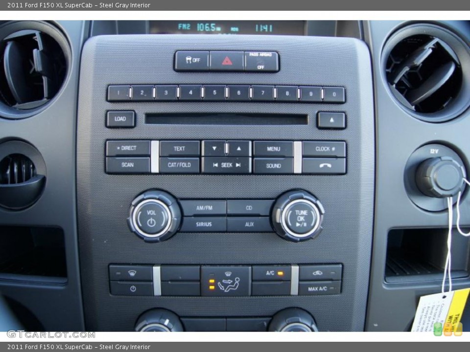 Steel Gray Interior Controls for the 2011 Ford F150 XL SuperCab #45113264
