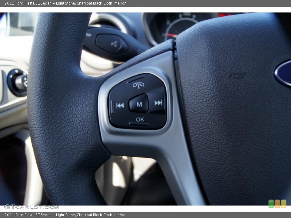 Light Stone/Charcoal Black Cloth Interior Controls for the 2011 Ford Fiesta SE Sedan #45114553