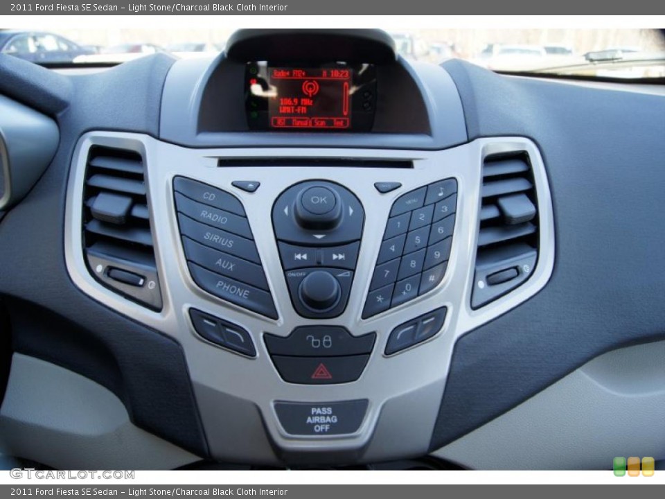 Light Stone/Charcoal Black Cloth Interior Controls for the 2011 Ford Fiesta SE Sedan #45114619