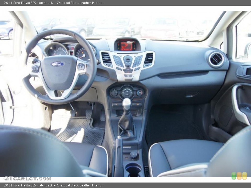 Charcoal Black Leather Interior Dashboard for the 2011 Ford Fiesta SES Hatchback #45115077