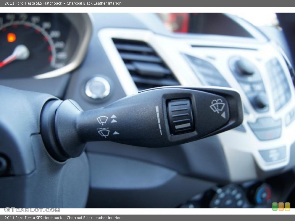 Charcoal Black Leather Interior Controls for the 2011 Ford Fiesta SES Hatchback #45115181