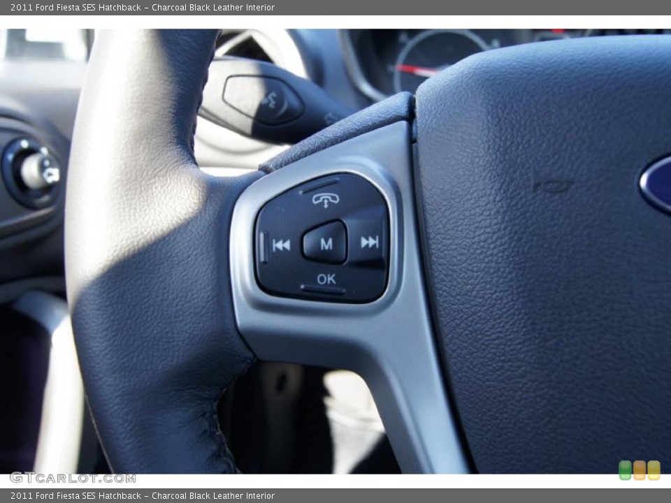 Charcoal Black Leather Interior Controls for the 2011 Ford Fiesta SES Hatchback #45115201