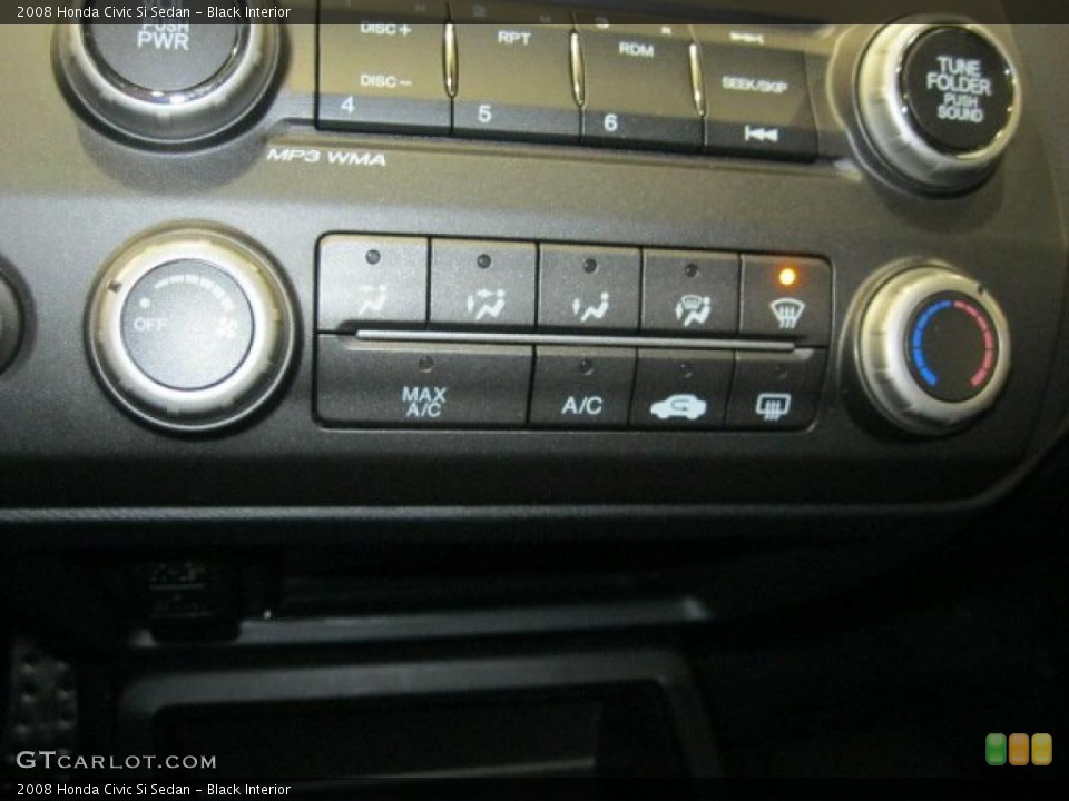 Black Interior Controls for the 2008 Honda Civic Si Sedan #45117898