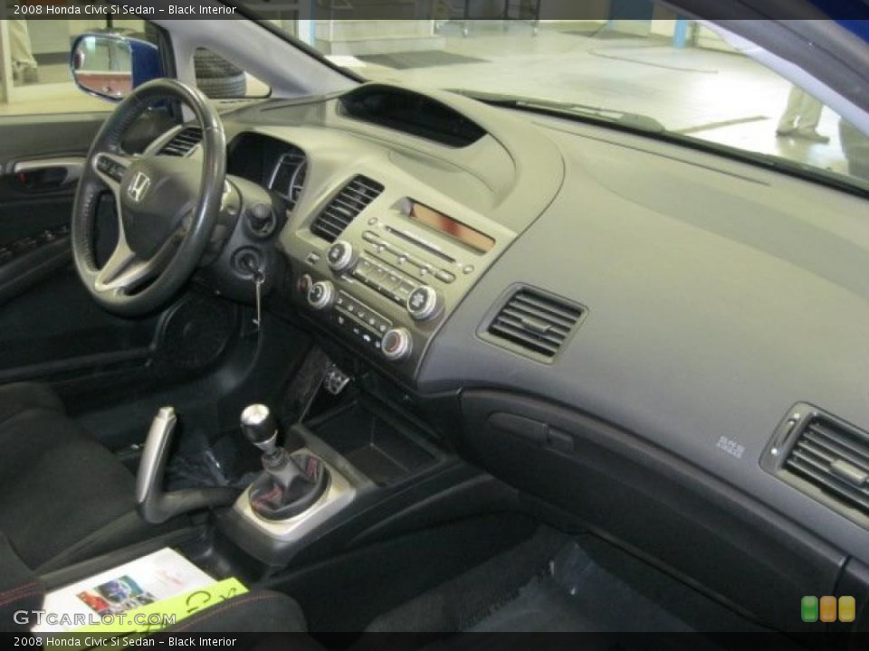 Black Interior Dashboard for the 2008 Honda Civic Si Sedan #45118070
