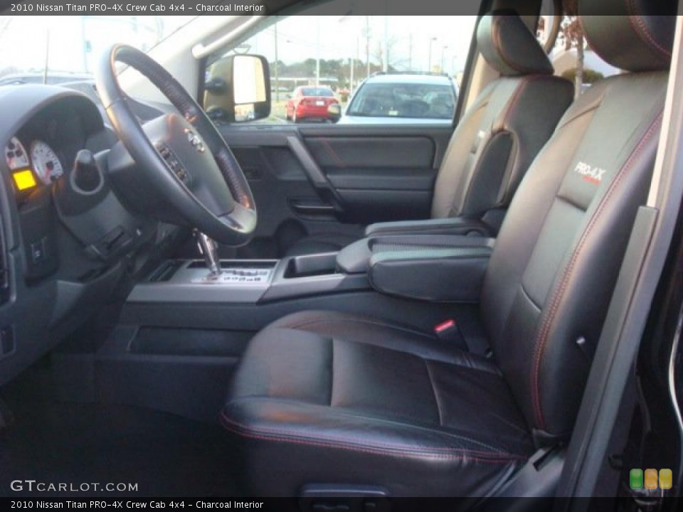 Charcoal Interior Photo for the 2010 Nissan Titan PRO-4X Crew Cab 4x4 #45121682