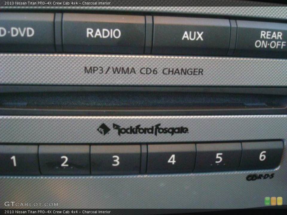 Charcoal Interior Controls for the 2010 Nissan Titan PRO-4X Crew Cab 4x4 #45121846