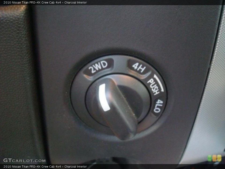 Charcoal Interior Controls for the 2010 Nissan Titan PRO-4X Crew Cab 4x4 #45121862