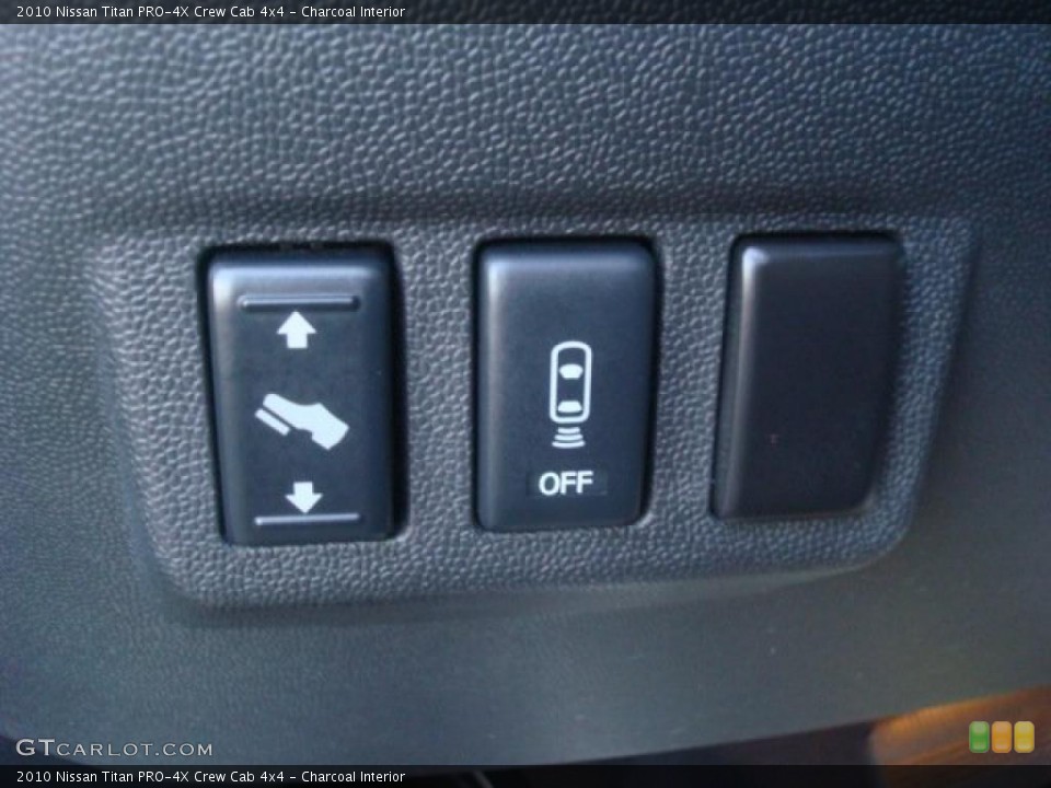 Charcoal Interior Controls for the 2010 Nissan Titan PRO-4X Crew Cab 4x4 #45121906