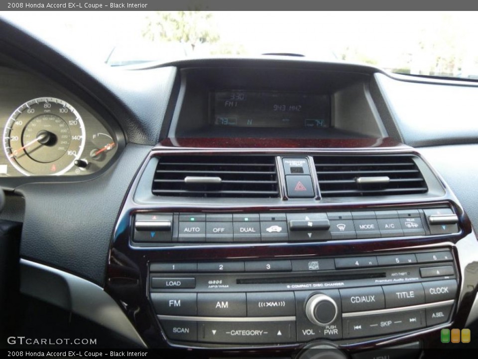 Black Interior Controls for the 2008 Honda Accord EX-L Coupe #45123990