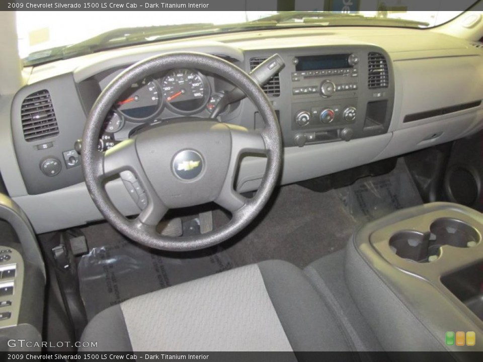 Dark Titanium Interior Dashboard for the 2009 Chevrolet Silverado 1500 LS Crew Cab #45125206