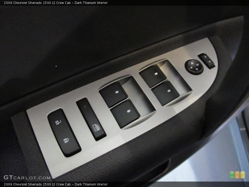 Dark Titanium Interior Controls for the 2009 Chevrolet Silverado 1500 LS Crew Cab #45125234